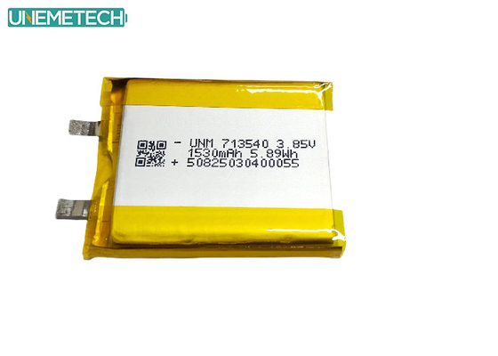 3.85V High Voltage Lithium Polymer Battery 1530mAh 713540 For Medical Devices