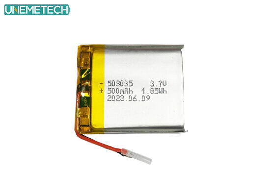 Quality 500mAh Lithium Polymer Battery 503035 3.7V LiPo Battery For Portable Electronics factory
