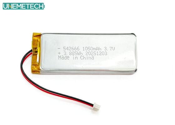 542666 3.7V 1050mAh Rechargeable Lithium Polymer Battery For Beauty Devices