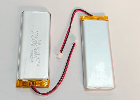 542666 3.7V 1050mAh Rechargeable Lithium Polymer Battery For Beauty Devices