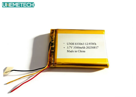 Quality 3.7V 3500mAh Custom Large Lithium Polymer Battery 835063 for Medical Beauty Equipment factory