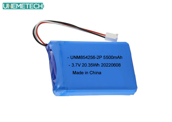 Quality 3.7V Li Poly Rechargeable Battery Pack 854256 2P 5500mAh Industrial Equipment Batteries factory