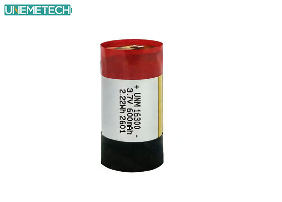 Quality 16300 3.7V 600mAh Polymer Cylindrical Lithium-ion Battery for E-Cigarettes factory
